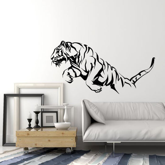 Vinyl Wall Decal Abstract Tiger Animal Predator Big Cat Stickers (3612ig)