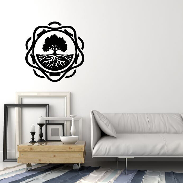 Vinyl Wall Decal Celtic Tree of Life Ornament Symbol Stickers (3614ig)