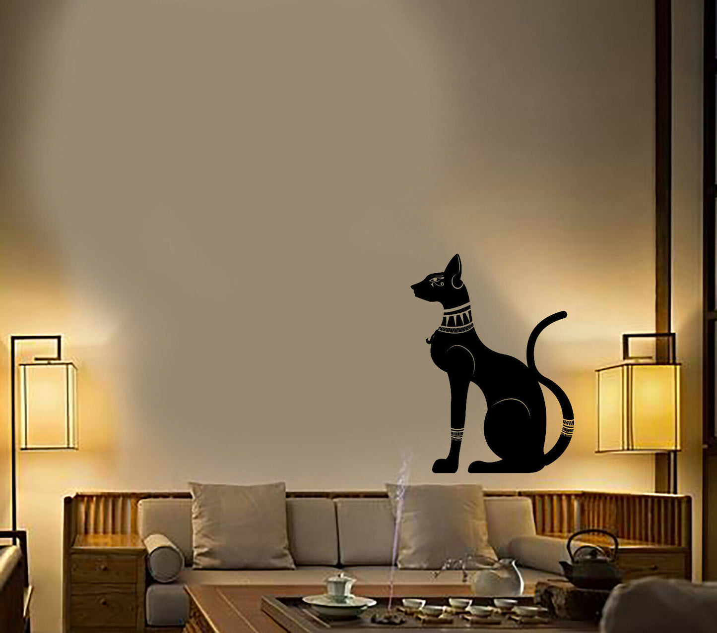 Vinyl Wall Decal Egyptian Cat God Ancient Egypt Stickers (3653ig)