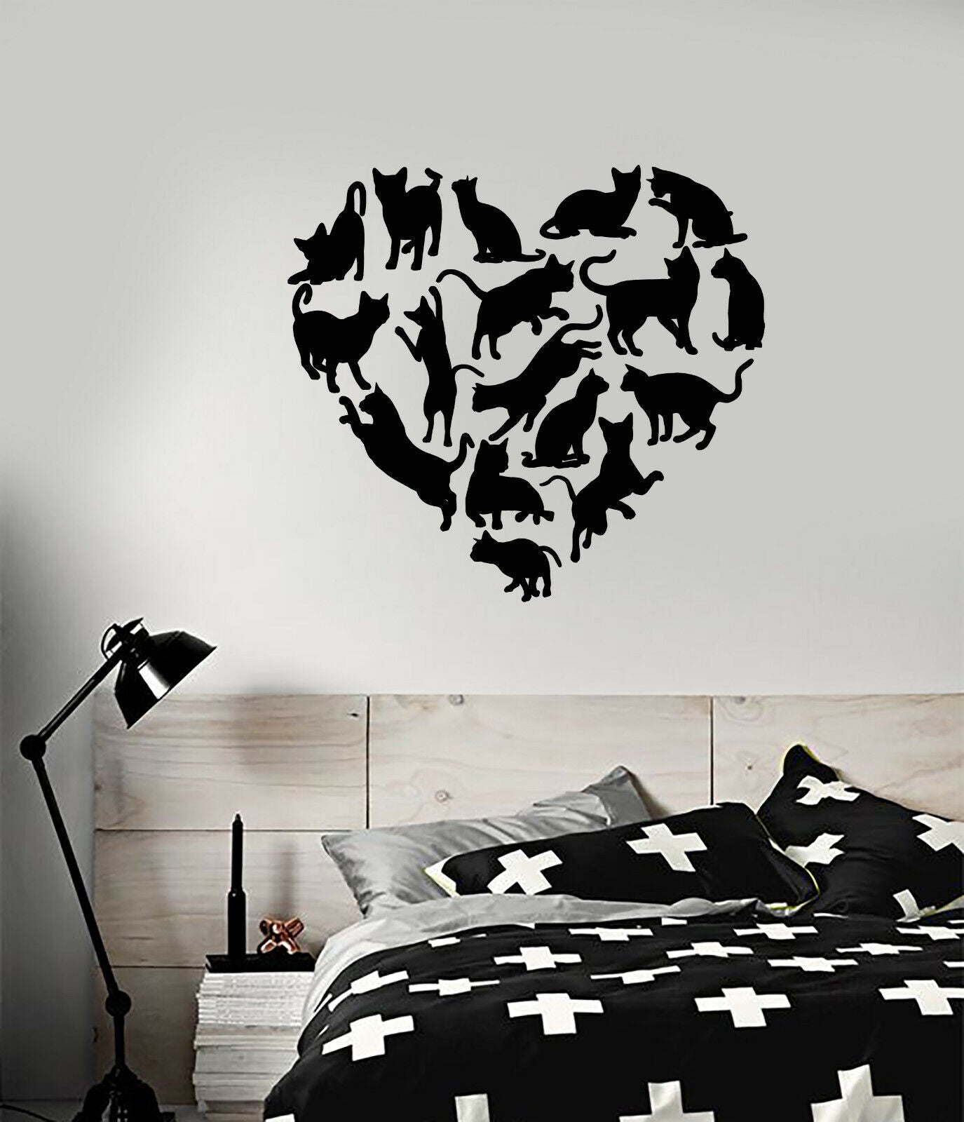 Vinyl Wall Decal Heart Symbol Love Pets Cats Stickers (3668ig)