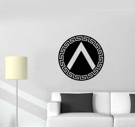 Vinyl Wall Decal Spartan Shield Warrior Greek Ornament Stickers (3700ig)