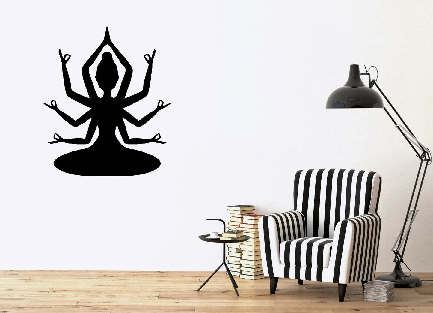 Wall Decal Sticker Hindu God with Many Hands Vinyl Art Decor (n1067)