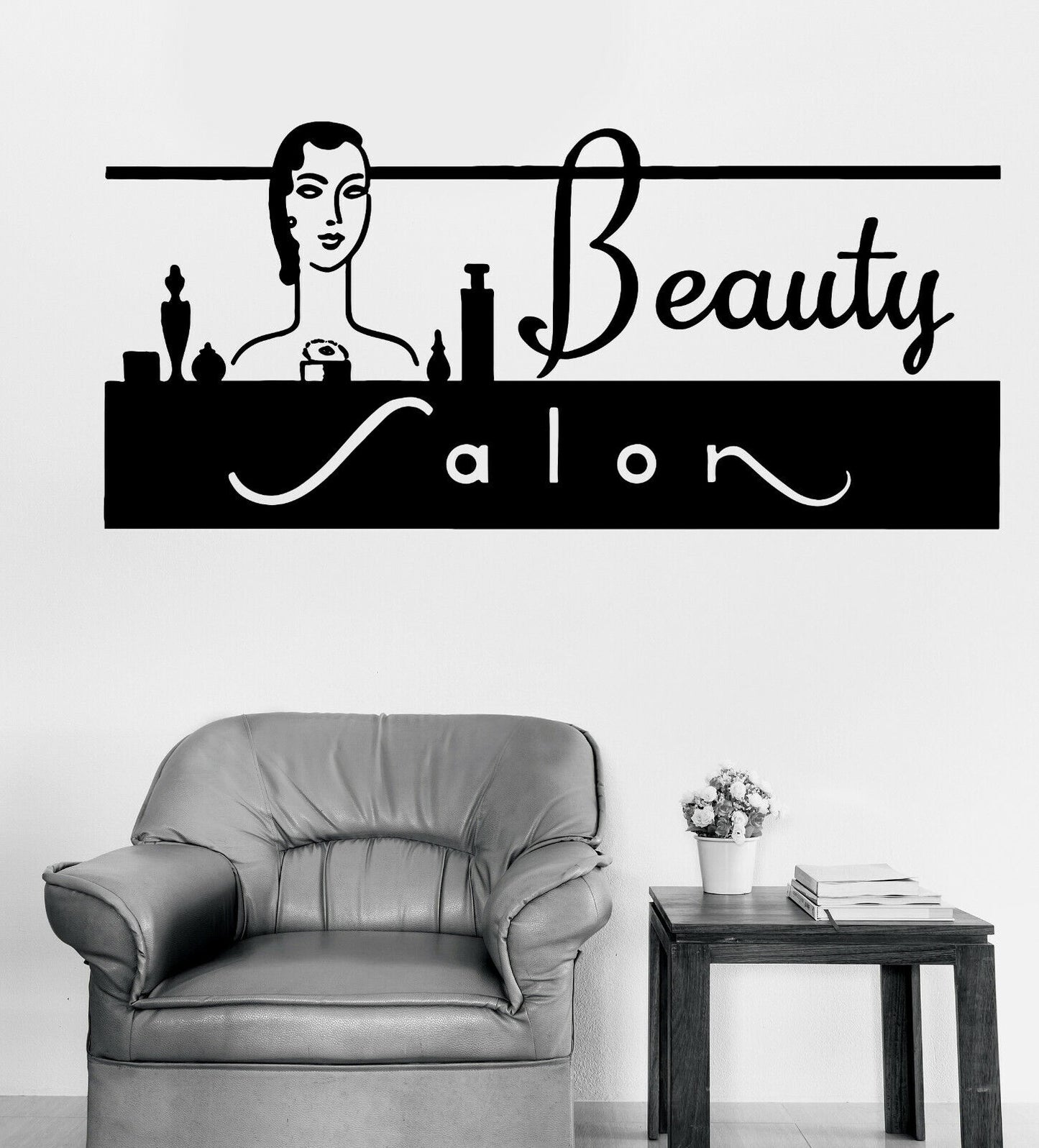 Wall Vinyl Decal Stickers Beauty Hair Salon Interior Decor (n1071)