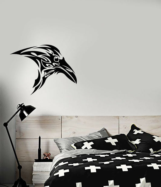 Wandtattoo Gothic Keltisches Ornament Rabe Vogel Krähe Vinyl (3746ig)