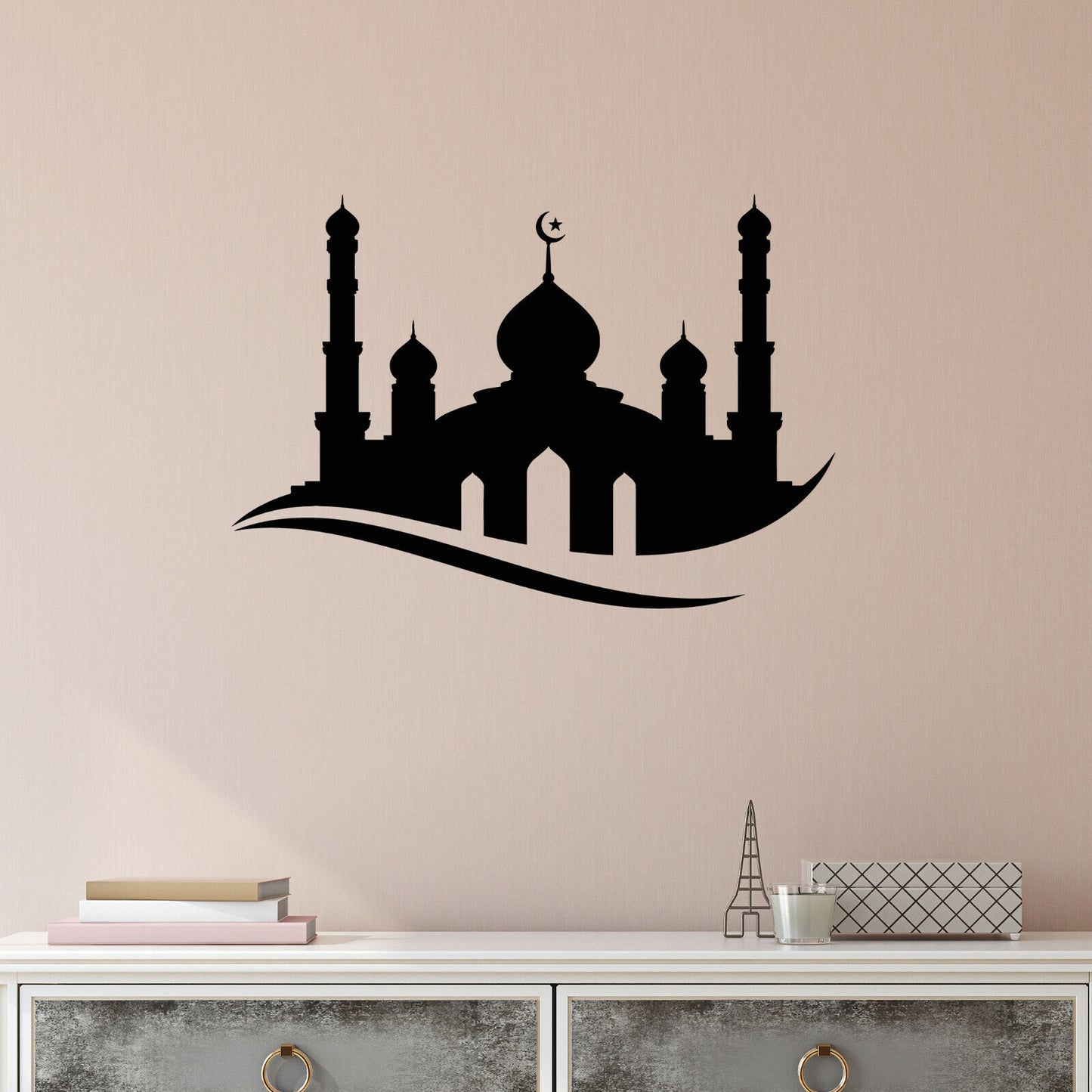 Autocollant mural en vinyle, Islam, Religion, mosquée, Style arabe, autocollants (3760ig)