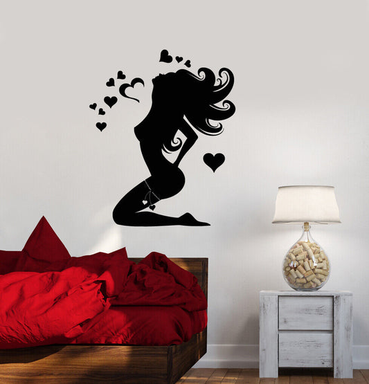 Autocollant mural en vinyle décapant, autocollants de danse de strip-tease de fille nue Sexy (3761ig)