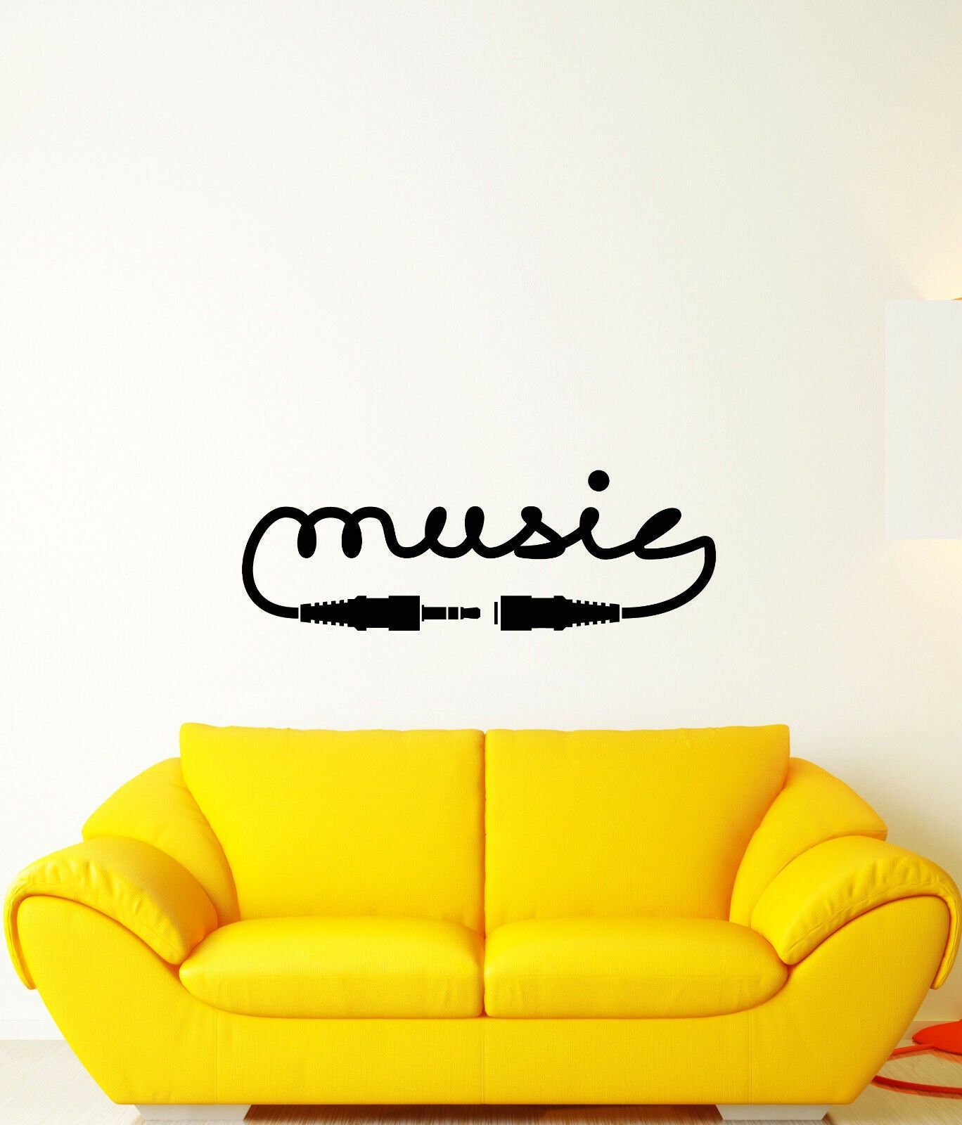 Vinyl Wall Decal Wire Music Lover Word Logo Teen Room Stickers (3819ig)