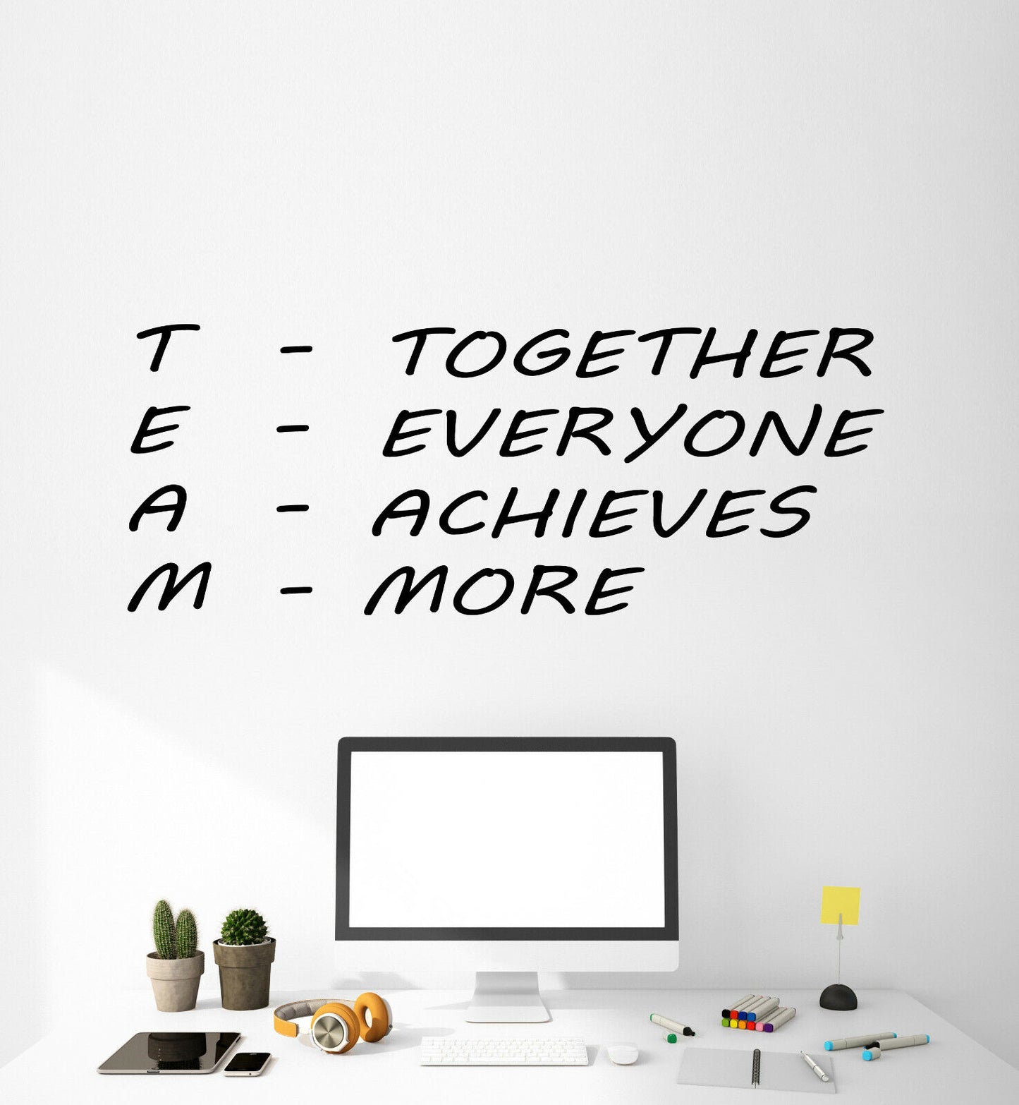 Vinyl Wall Decal Stickers Team Together Everyone Achieves More Quote 3850ig