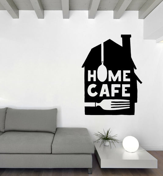 Vinyl Wall Decal Quote Words with Folk and Spoon Home Cafe Interior Decor n1133