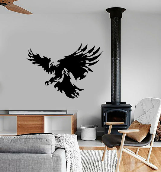 Vinyl Wall Decal American Bald Eagle Patriotic Bird Stickers (3891ig)