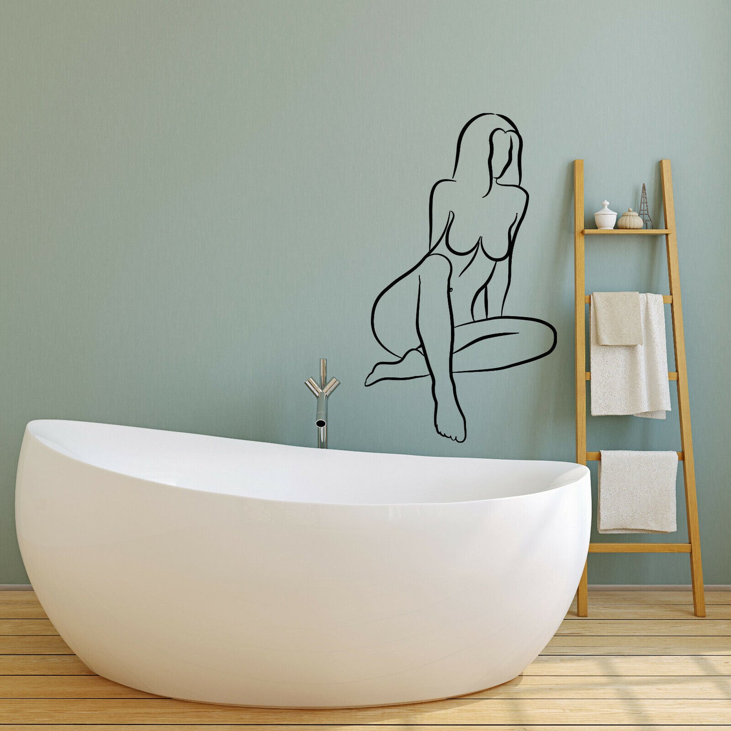 Vinyl Wall Decal Abstract Naked Girl Sexy Woman Body Stickers (3923ig)