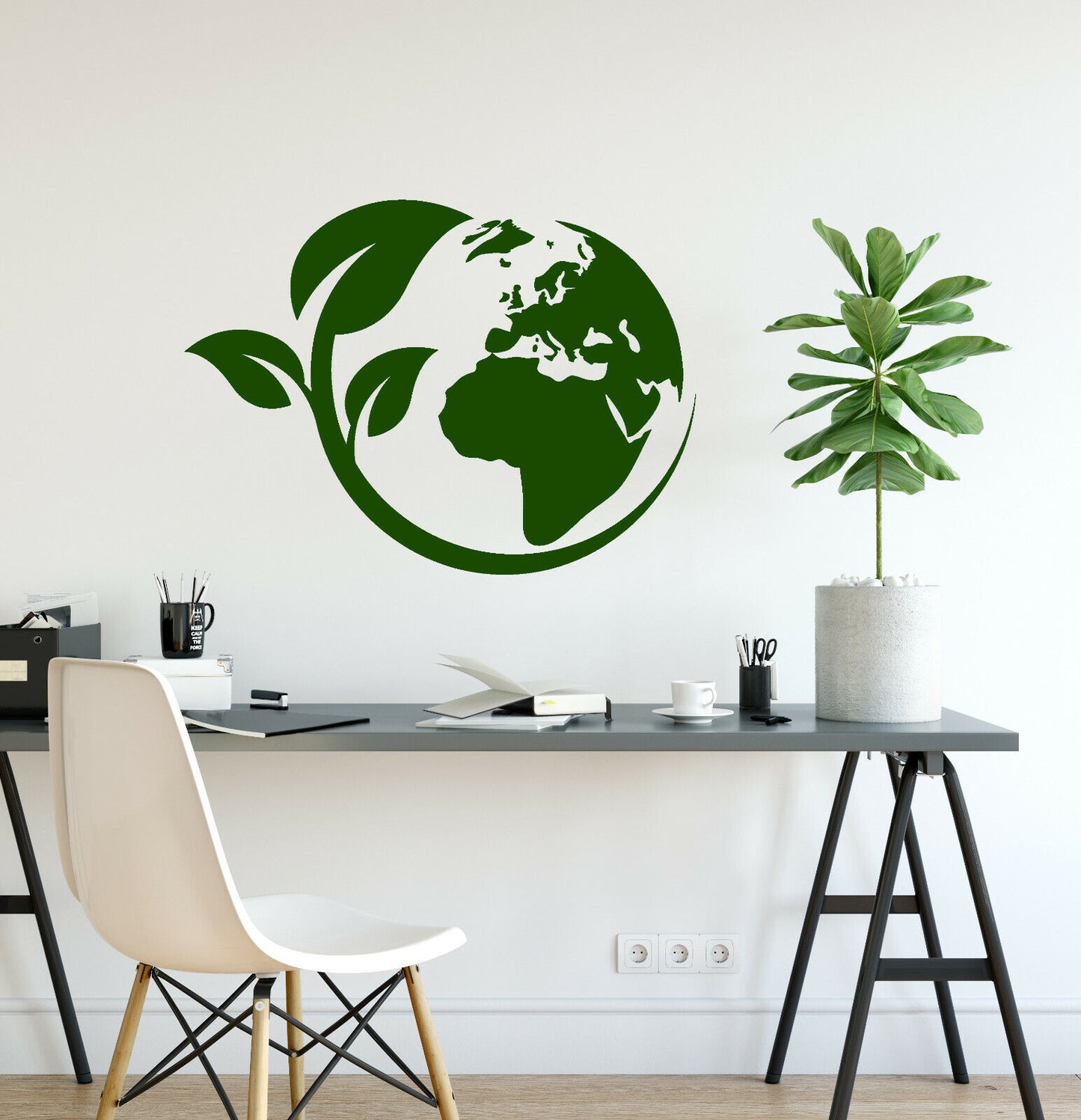 Vinyl Wall Decal Earth Ecology Style Nature Protection Stickers (3932ig)