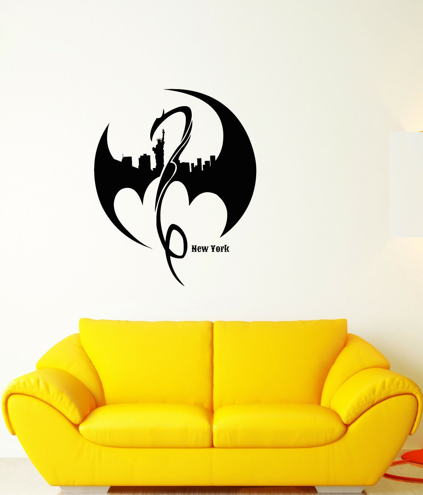 Vinyl Wall Decal New York City Sights Dragon Statue Of Liberty Stickers (3954ig)