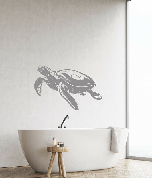 Vinyl Wall Decal Ocean Sea Turtle Animal Maritime Beach Style Stickers (3976ig)