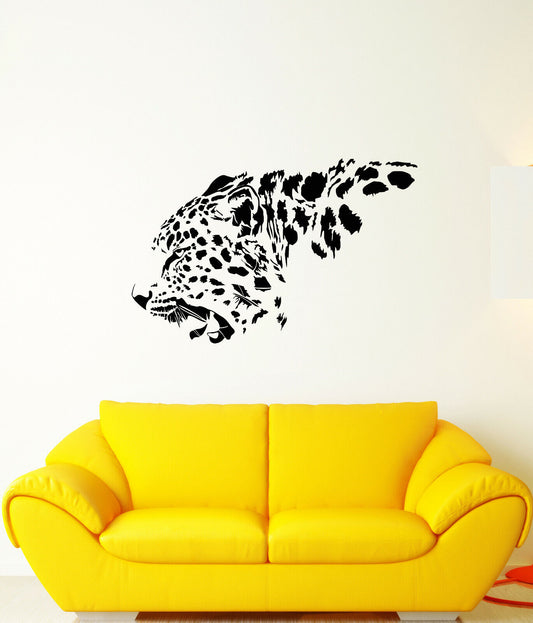 Vinyl Wall Decal Abstract Wild Animal Leopard Big Cat Stickers (4006ig)