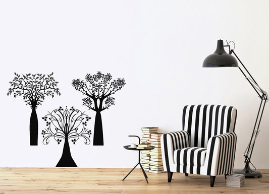 Vinyl Wall Decal Forest Trees Nature Home Sticker Interior Decor (n1204)