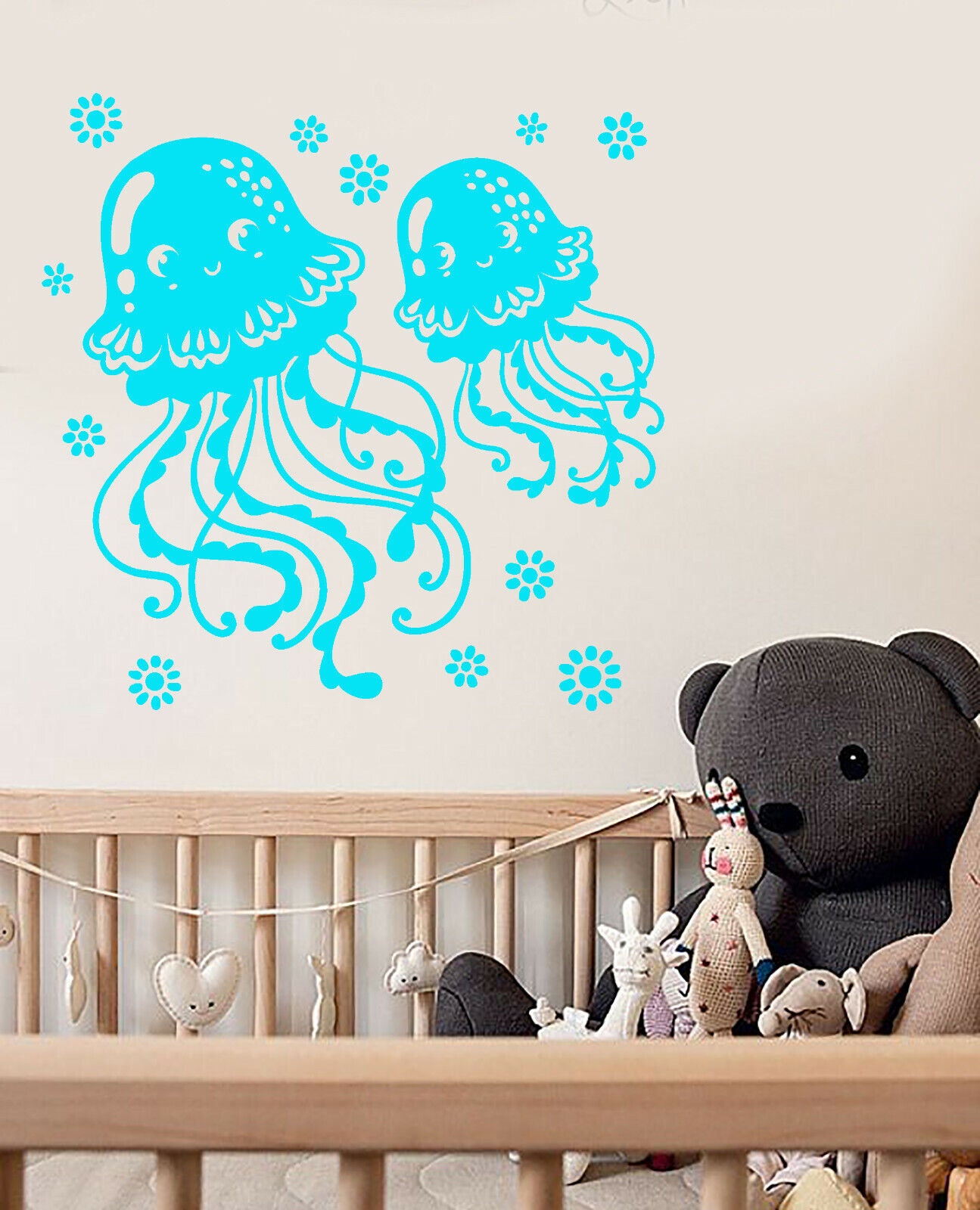 Vinyl Wall Decal Baby Cartoon Octopus Sea Animals For Kids Room Stickers 4086ig