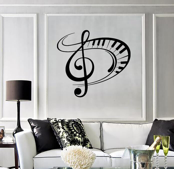 Vinyl Wall Decal treble clef music notes School Sticker Decor (n1340)