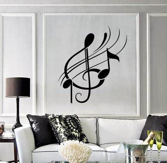 Vinyl Wall Decal Treble Clef Notes Music Salon Sticker Store Decor (n1343)