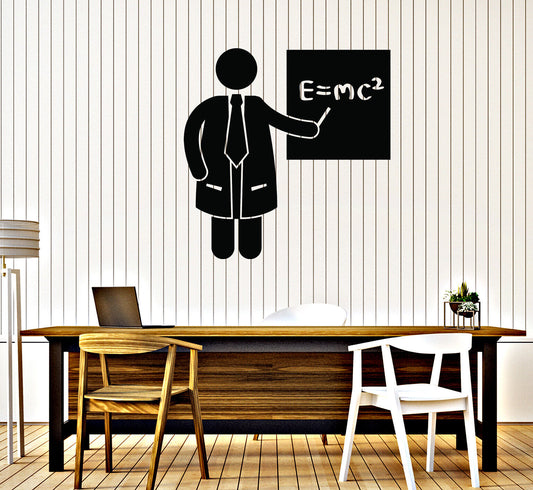 Vinyl Wall Decal Teaher Pedagogue Job Scientist Globe School Decor (n1419)