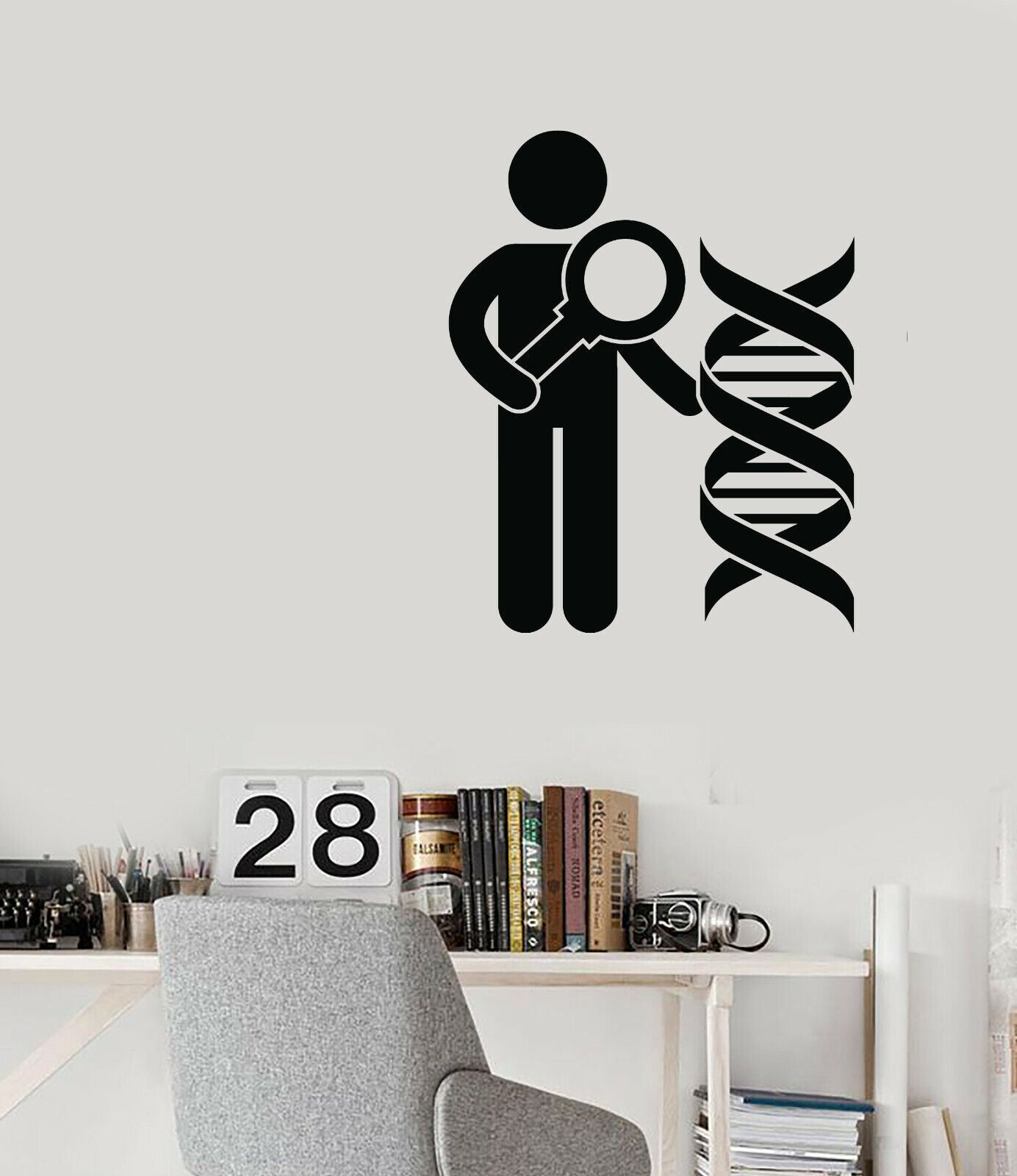 Vinyl Wall Decal Geneticist DNA Job Scientist Globe Hi-School Decor (n1420)