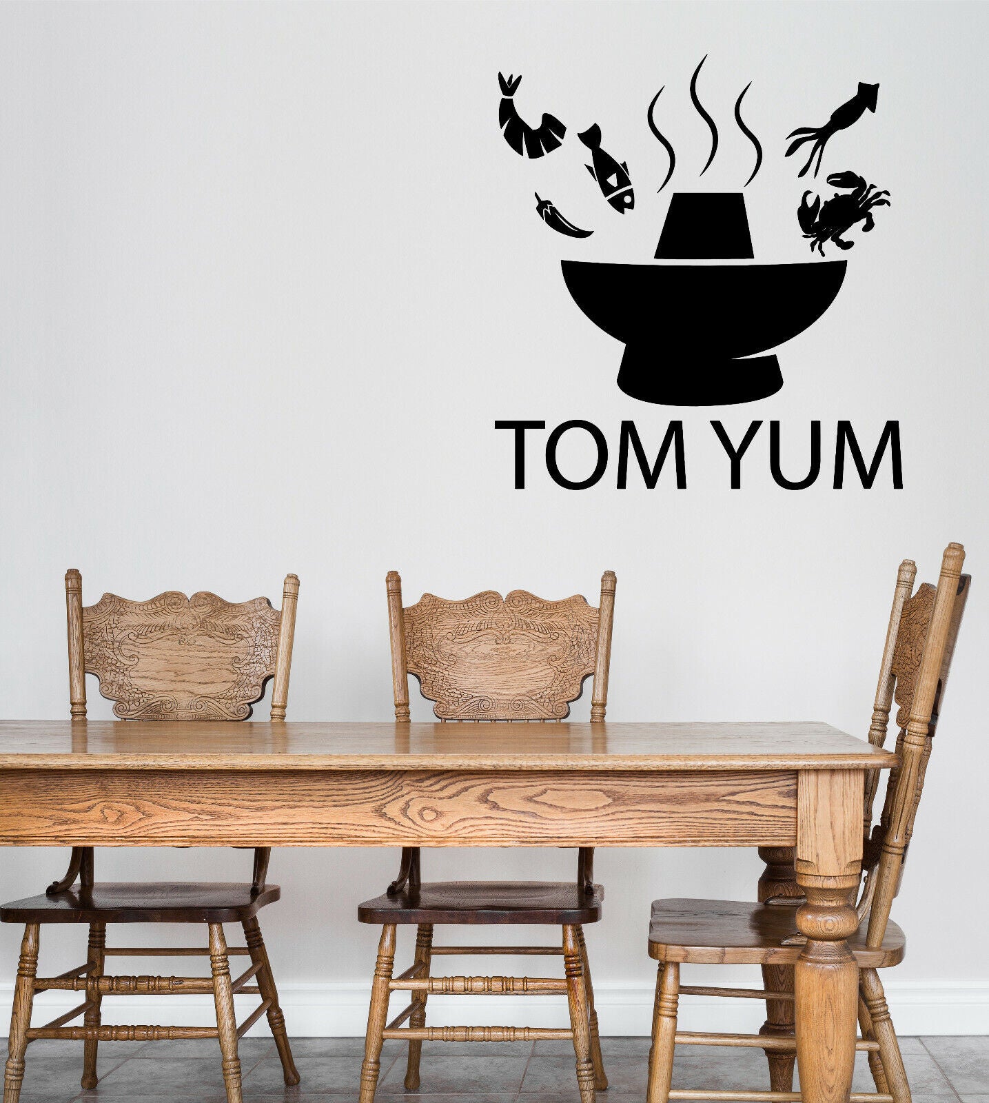 Vinyl Wall Decal Tom Yum Soup Food National Dish Thailand (n1437)