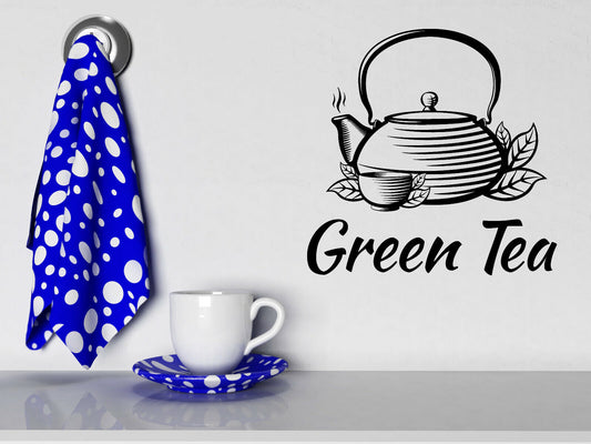 Vinyl Wall Decal Sticker Kettle Cup For Tea Kitchen Dining Room Decor (n1533)