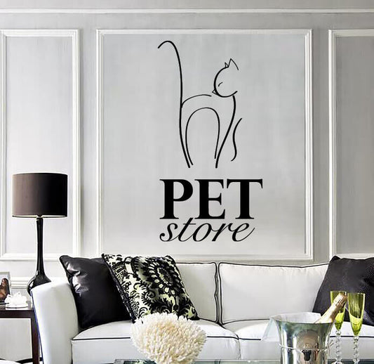 Wall Vinyl Decal Stickers Pet Store Logo Home Animals Design (n1604)