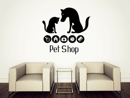 Wall Vinyl Decal Sticker Pet Store Logo Home Animals Design (n1606)