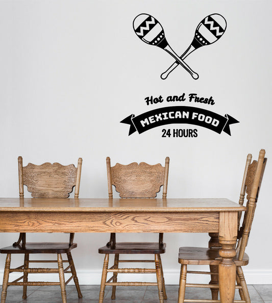 Vinyl Wall Decal Stickers Mexican Fast Food Delicious Hot Fresh Food (n1637)