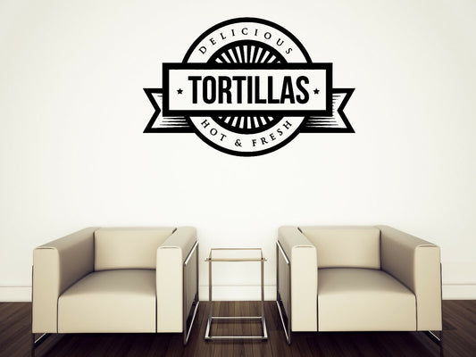 Vinyl Wall Decal Mexican Hot Fresh Burrito Tortillas Delicious Food (n1640)