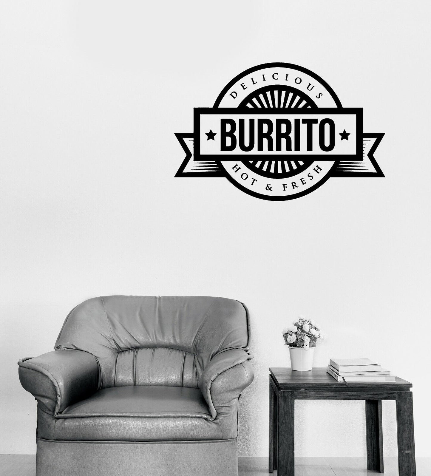 Vinyl Wall Decal Mexican Hot Fresh Burrito Tortillas Delicious Food (n1641)