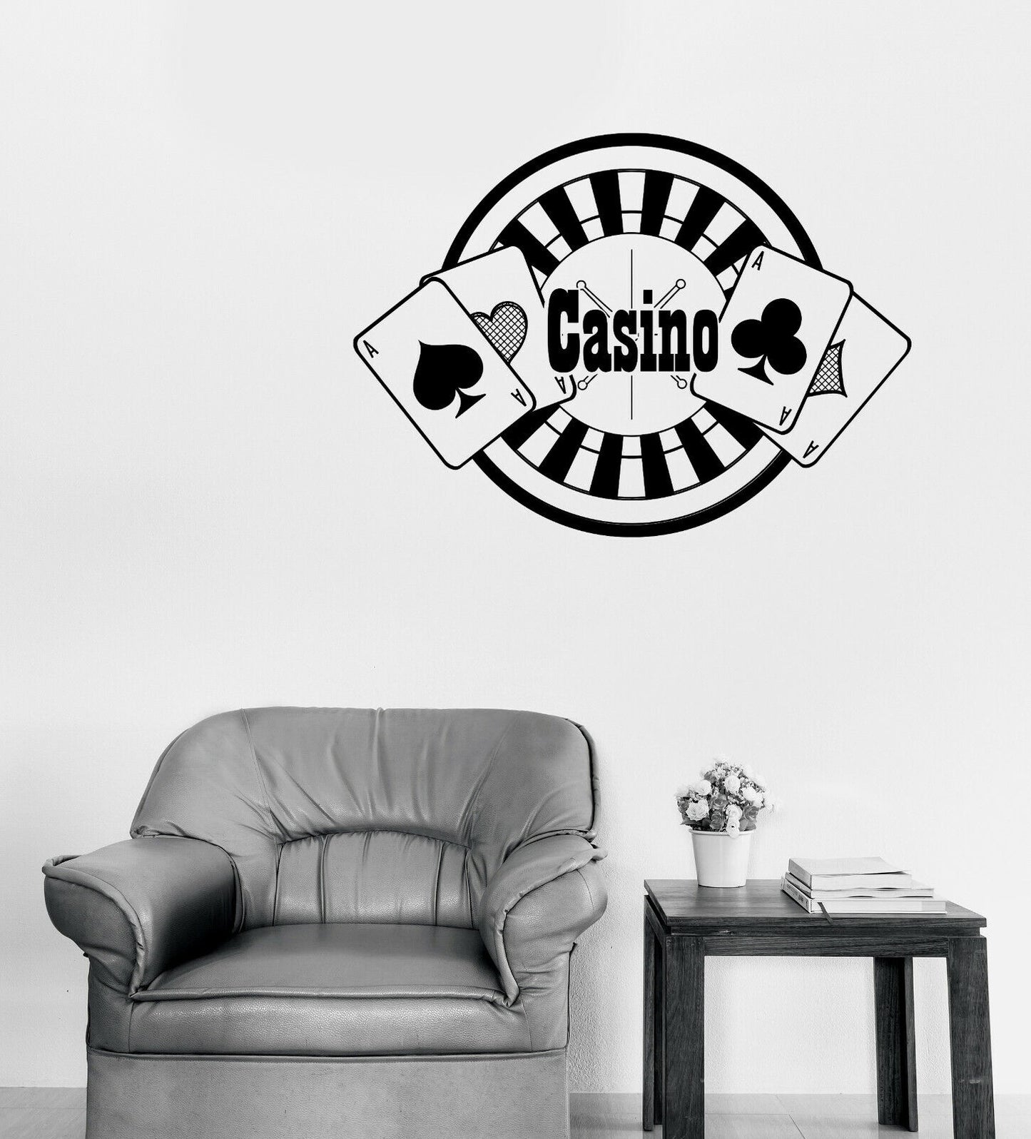 Vinyl Wall Decal Playing Cards Gambling Poker Casino Las Vegas Decor (n1665)