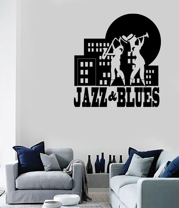 Wandtattoo Musikfestival Saxophon Jazz Blues Love Music Vinyl (n1681)