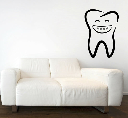 Vinyl Wall Decal Tooth Smile Braches Dentist Stomatology Clinic (n1744)