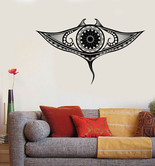 Vinyl-Wandtattoo Stingray Maori Stil Tattoo Aufkleber (n1745)