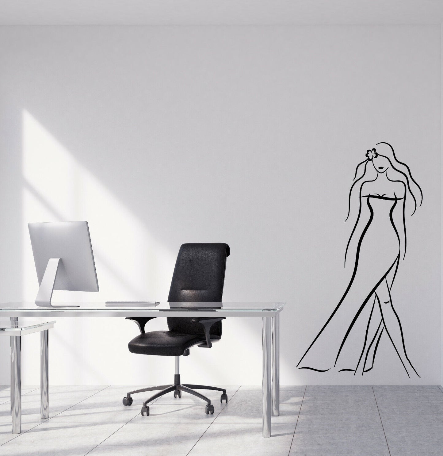 Vinyl Wall Decal Fashion Clothes Elegant Sexy Woman Model (n1754)