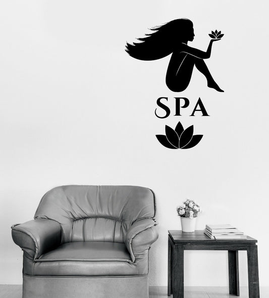 Vinyl Wall Decal Stickers Spa Beauty Salon Massage Woman Relax (n1756)