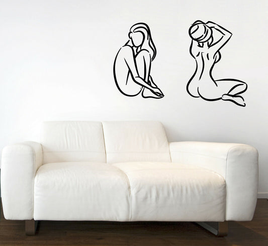 Vinyl Wall Decal Sticker Spa Beauty Salon Nudes Woman Relax (n1760)