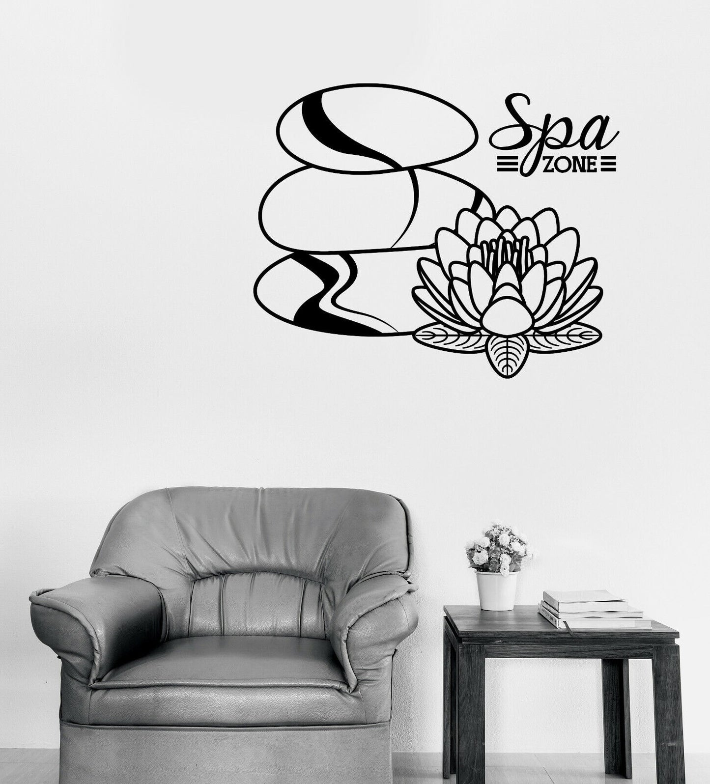 Autocollant mural en vinyle avec Logo de beauté, Spa, Salon de soins, Zone de relaxation pour femme (n1768)