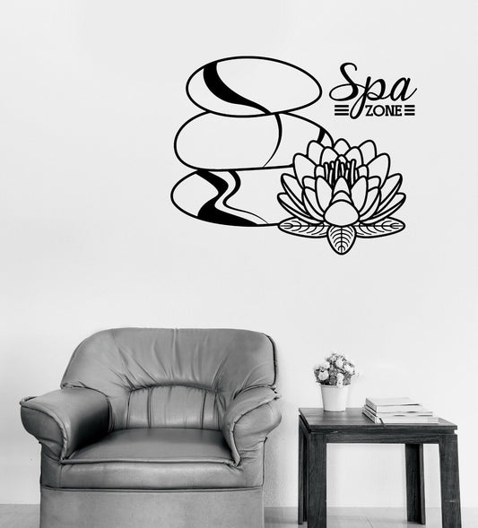 Autocollant mural en vinyle avec Logo de beauté, Spa, Salon de soins, Zone de relaxation pour femme (n1768)