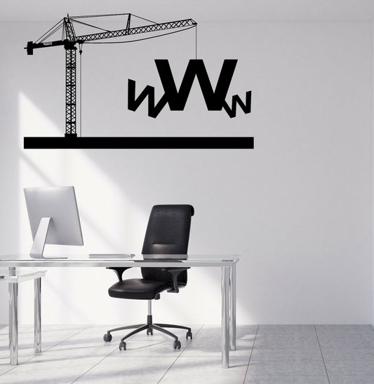 Vinyl Wall Decal Sticker Technology Under Construction Web Design WWW (n1777)