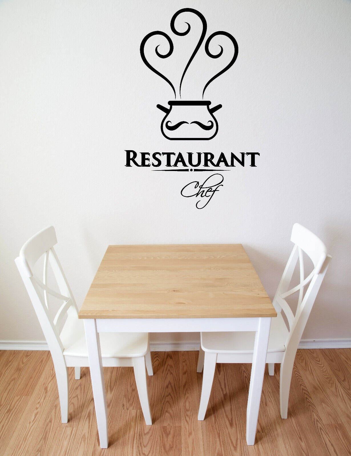 Autocollants muraux en vinyle, Chef de Restaurant, cuisine, aliments savoureux, Menu de Bar (n1784)