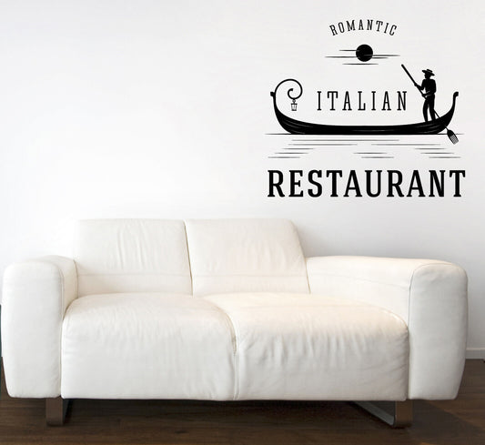 Vinyl Wall Decal Italian Food Restaurant Cafe Singboard Sticker (n1820)