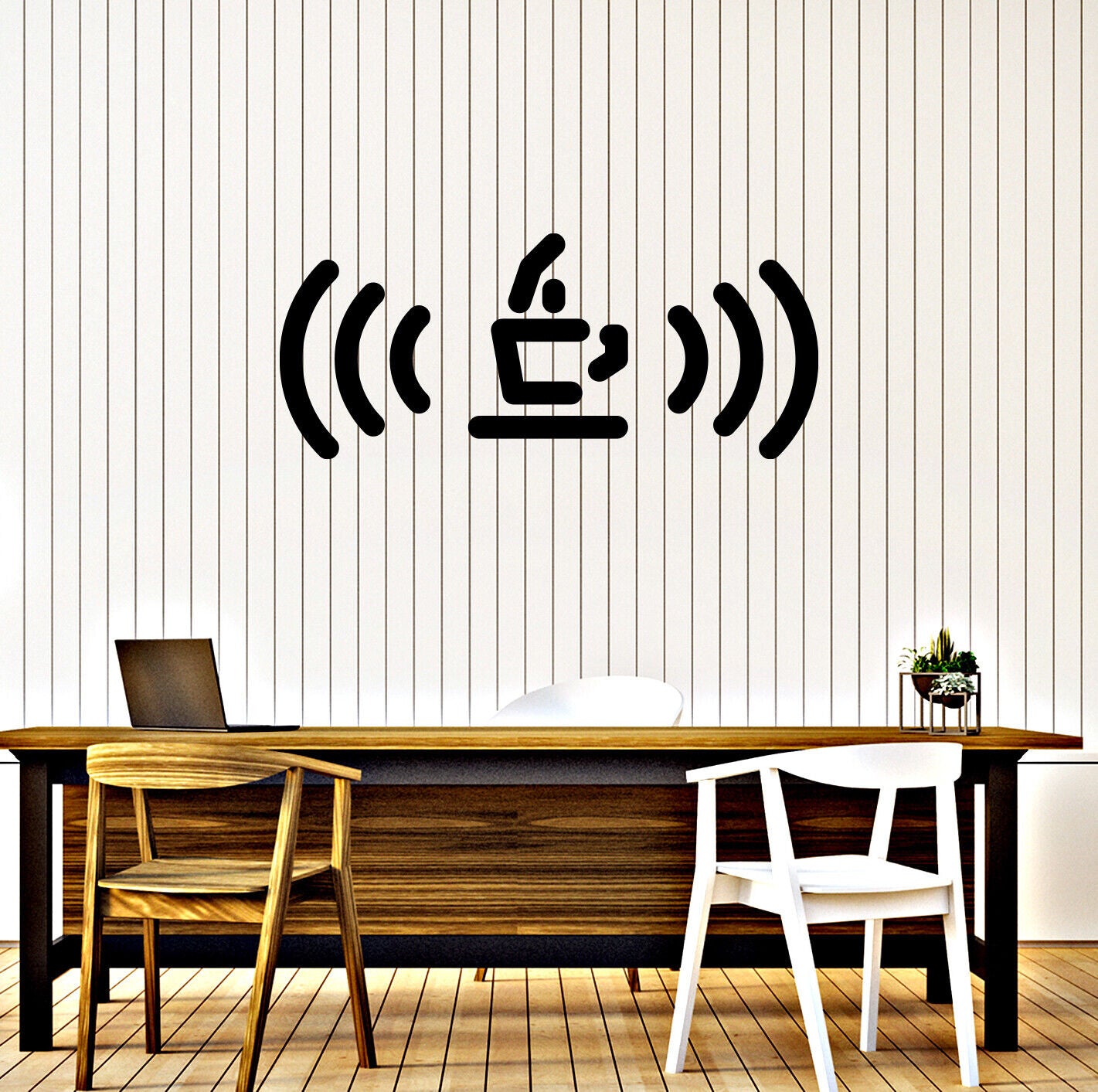 Autocollant mural en vinyle, signe de café Internet, Logo de barre de Zone gratuite Wifi (n1823)