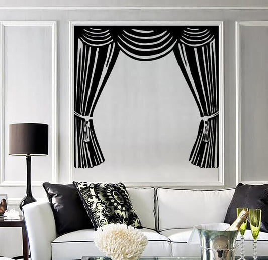 Vinyl Wall Decal Sticker Open Theater Curtain Home Theater Decor (n1874)