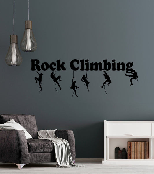 Vinyl Wall Decal Extreme Sports Zone Mountain Rock Climbing Logo Stickers 4377ig