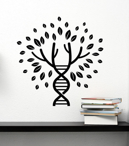 Autocollant mural en vinyle pour centre scientifique, ADN, école, génétique, arbre généalogique, 4397ig