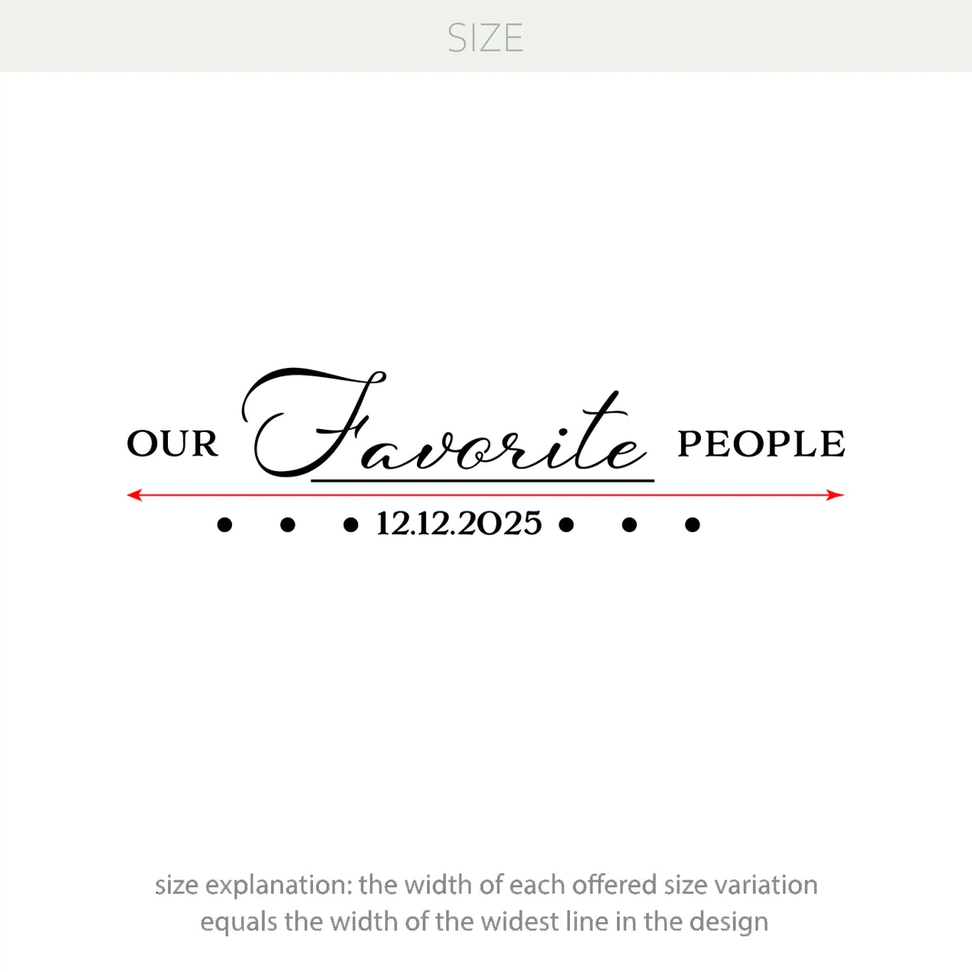 Our Favorite People Personalized Mirror Vinyl Decal – Custom Date for Weddings, Anniversaries, or Special Events w046