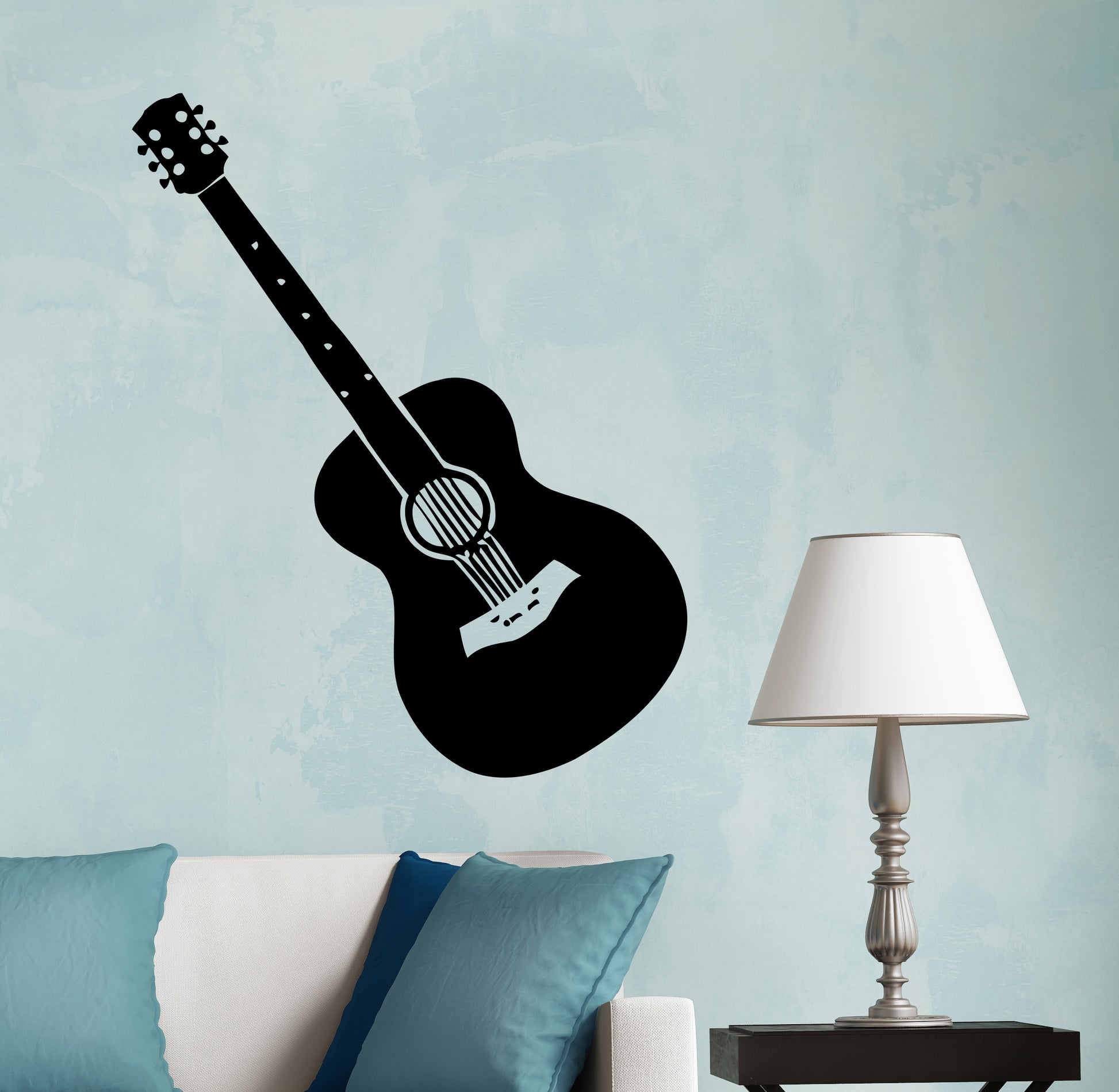 wall decal, guitar, music